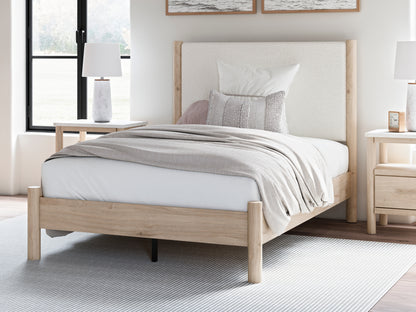 Orange Furniture Outlet - Ashley Furniture - Cadmori Bedroom - Full Upholstered Panel Bed / Two-tone - B2615B8