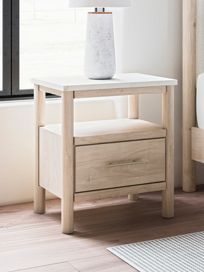 Orange Furniture Outlet - Ashley Furniture - Cadmori Bedroom - One Drawer Night Stand / Two-tone - B2615-91