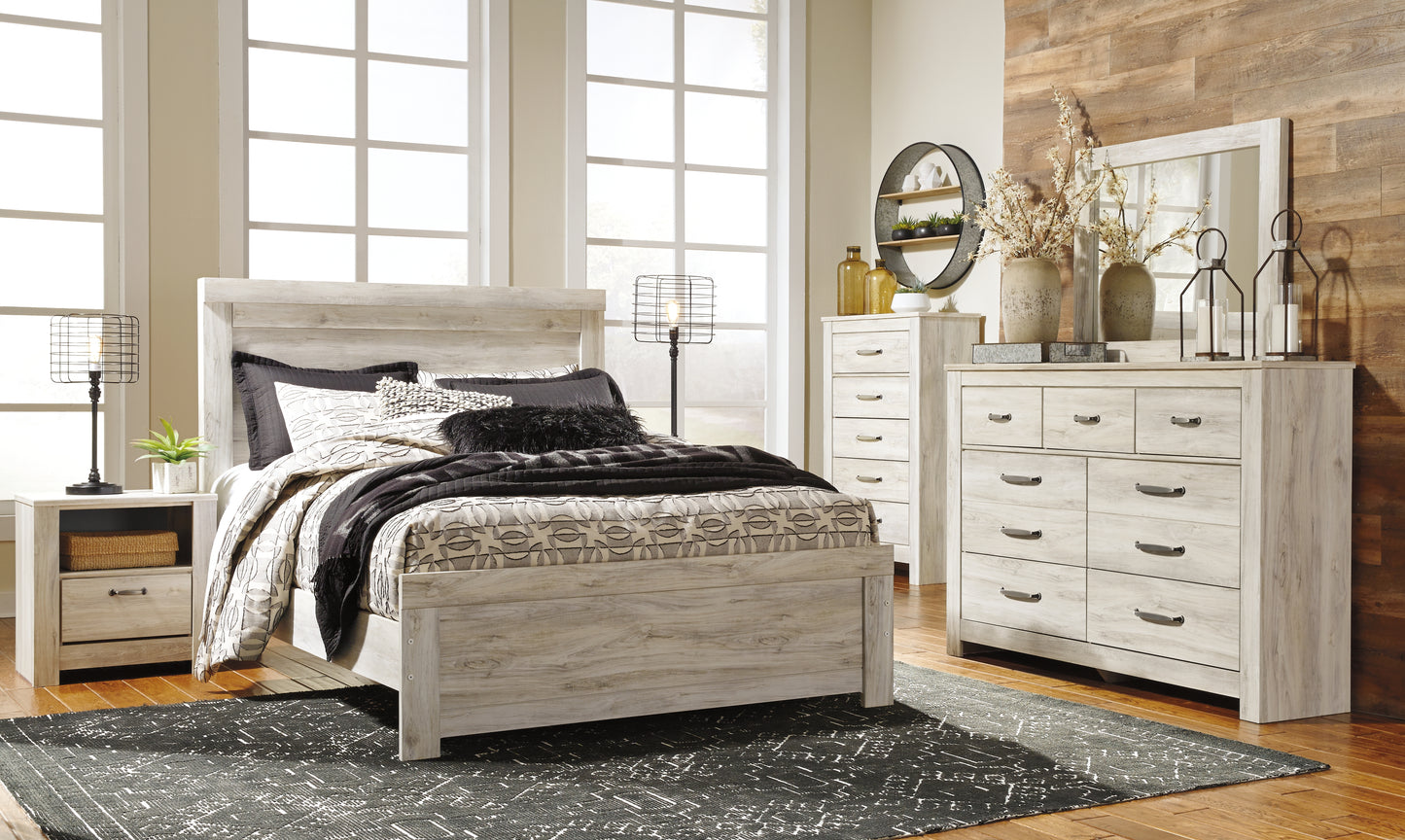 Orange Furniture Outlet - Ashley Furniture - Bellaby Bedroom - Queen Panel Bed / Whitewash - B331B2