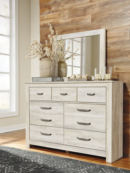 Orange Furniture Outlet - Ashley Furniture - Bellaby Bedroom - Dresser and Mirror / Whitewash - B331B1