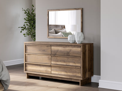 Orange Furniture Outlet - Ashley Furniture - Chirason Bedroom - Dresser and Mirror / Brown - PCB3367B1
