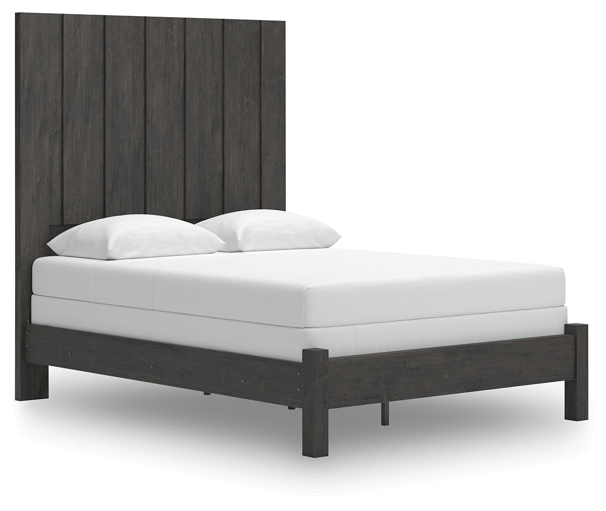 Orange Furniture Outlet - Ashley Furniture - Fraluna Bedroom - Queen Panel Bed / Charcoal - PCB3370B2