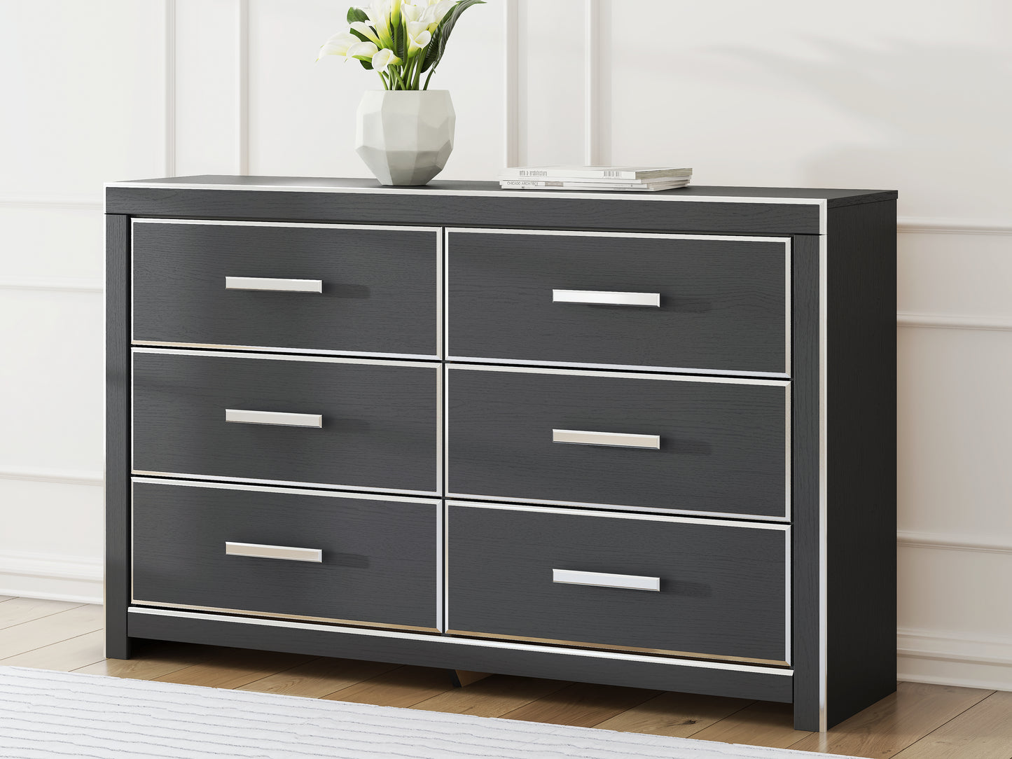 Orange Furniture Outlet - Ashley Furniture - Zuraleus Bedroom - Six Drawer Dresser / Black - PCB3380-31