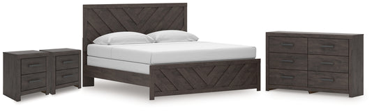 Orange Furniture Outlet - Ashley Furniture - Prendonea King Panel Bed, Dresser and 2 Nightstands - King Panel Bed, Dresser and 2 Nightstands - B3789B13
