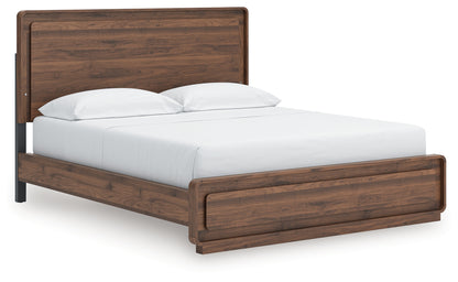Orange Furniture Outlet - Ashley Furniture - Fortlorn Bedroom - California King Panel Bed / Walnut Brown - PCB386B5