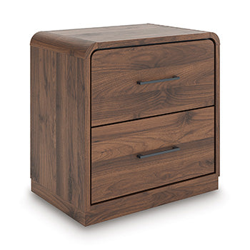 Orange Furniture Outlet - Ashley Furniture - Fortlorn Bedroom - Two Drawer Night Stand / Walnut Brown - PCB386-92