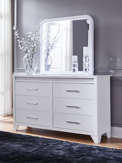 Orange Furniture Outlet - Ashley Furniture - Jarlee Bedroom - Dresser and Mirror / White - PCB392B1