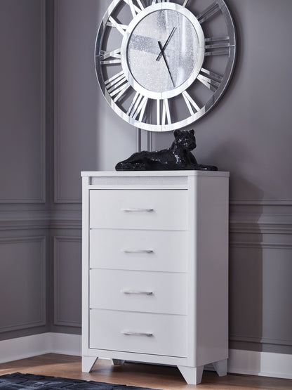 Orange Furniture Outlet - Ashley Furniture - Jarlee Bedroom - Four Drawer Chest / White - PCB392-46