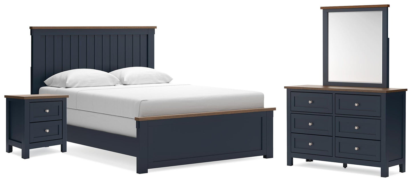 Orange Furniture Outlet - Ashley Furniture - Landocken Queen Panel Bed, Dresser, Mirror and Nightstand - Queen Panel Bed, Dresser, Mirror and Nightstand - B414B18