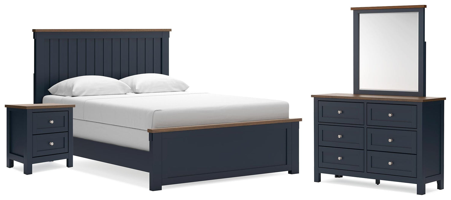 Orange Furniture Outlet - Ashley Furniture - Landocken Queen Panel Bed, Dresser, Mirror and Nightstand - Queen Panel Bed, Dresser, Mirror and Nightstand - B414B18
