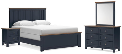 Orange Furniture Outlet - Ashley Furniture - Landocken Queen Panel Bed, Dresser, Mirror and Nightstand - Queen Panel Bed, Dresser, Mirror and Nightstand - B414B18