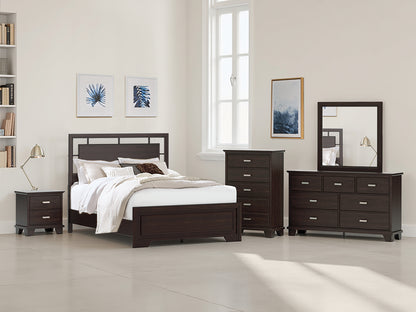 Orange Furniture Outlet - Ashley Furniture - Covetown Bedroom - Queen Panel Bed / Dark Brown - B441B6