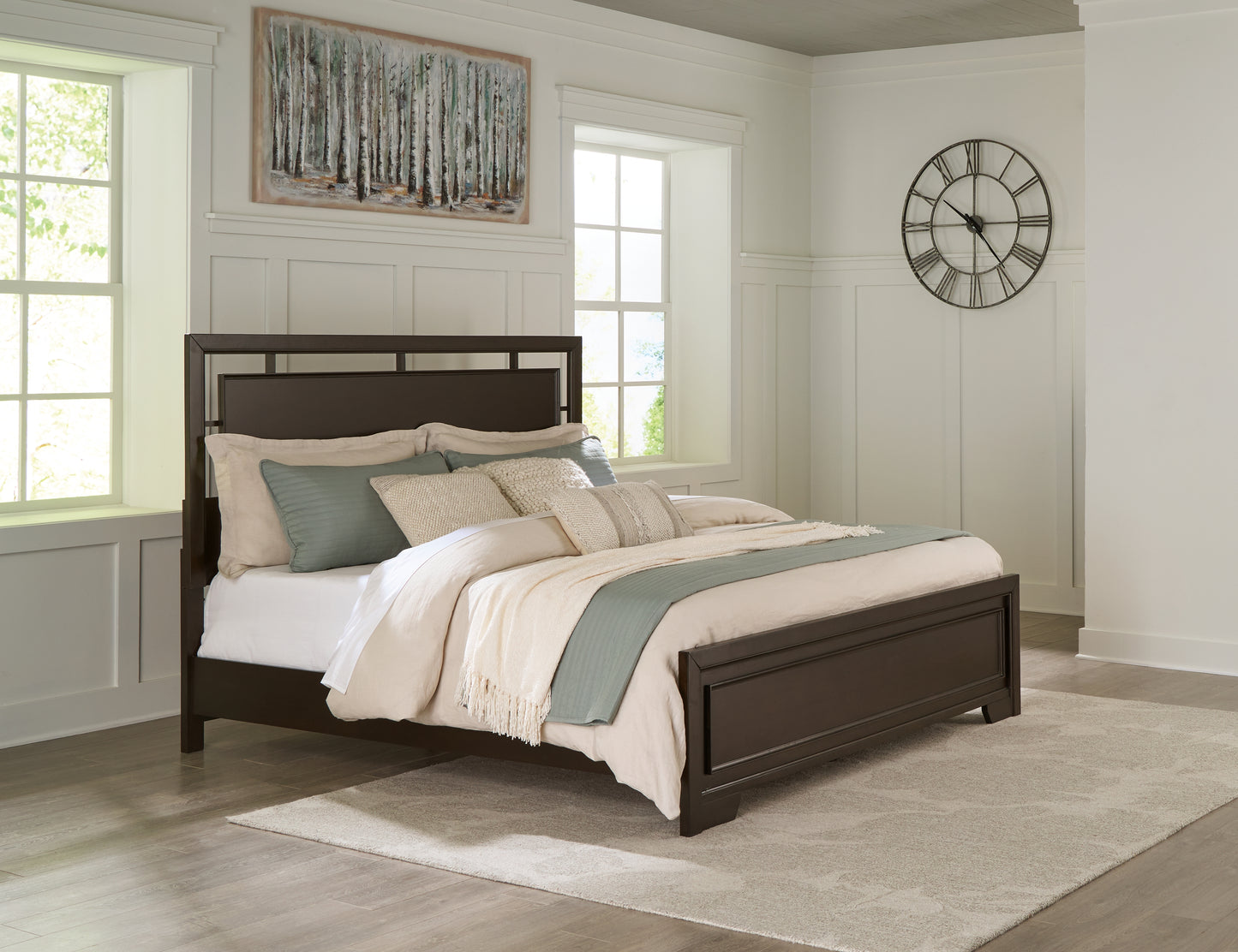 Orange Furniture Outlet - Ashley Furniture - Covetown Bedroom - California King Panel Bed / Dark Brown - B441B9
