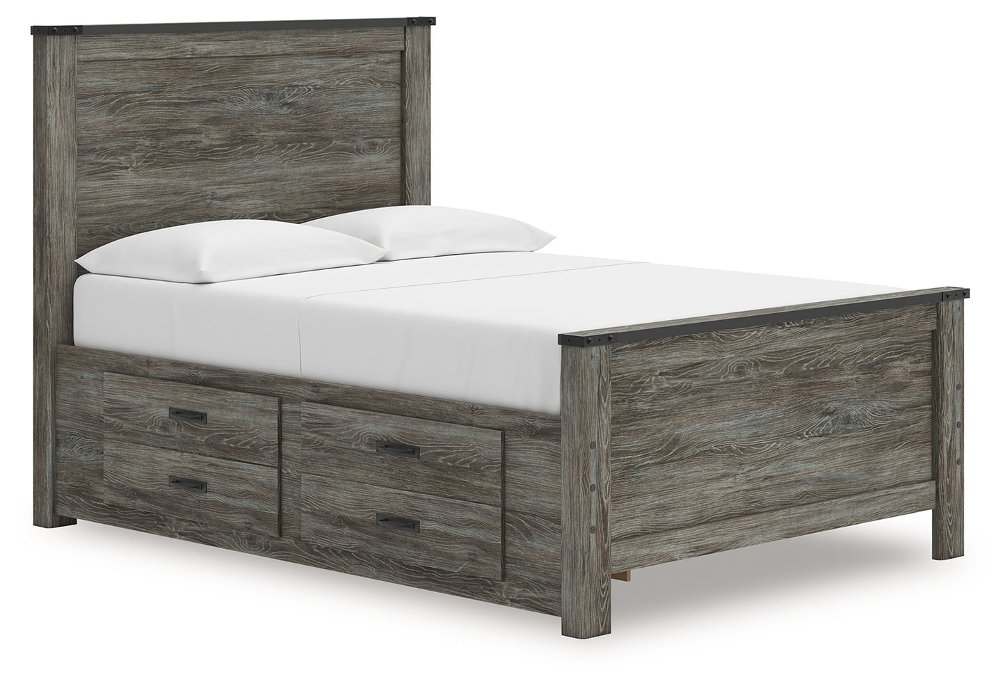 Orange Furniture Outlet - Ashley Furniture - Frandern Bedroom - Full Panel Bed with Storage / Black/Gray - B4480B24