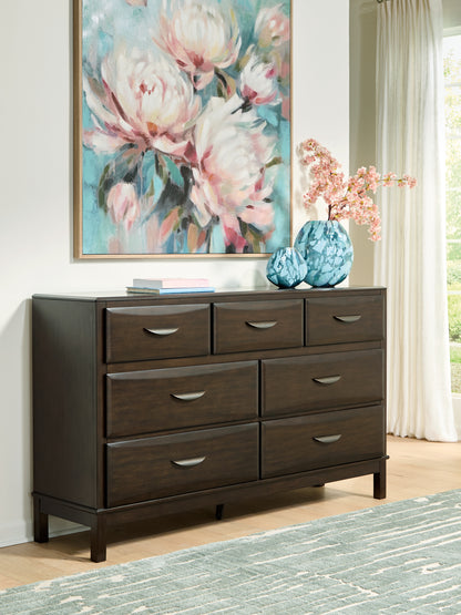 Orange Furniture Outlet - Ashley Furniture - Vanmore Bedroom - Dresser / Dark Brown - B479-31