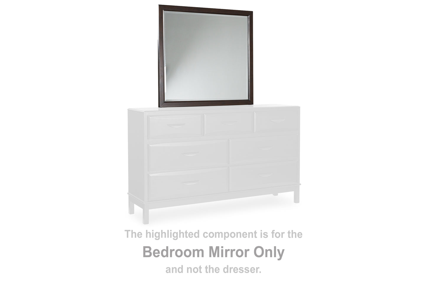Orange Furniture Outlet - Ashley Furniture - Vanmore Bedroom - Bedroom Mirror / Dark Brown - B479-36