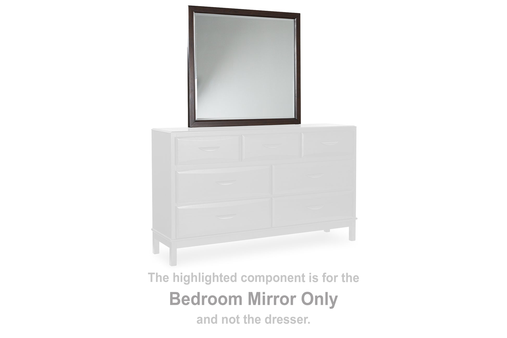 Orange Furniture Outlet - Ashley Furniture - Vanmore Bedroom - Bedroom Mirror / Dark Brown - B479-36