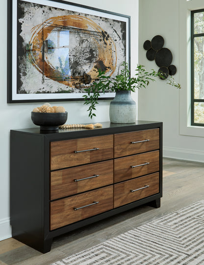 Orange Furniture Outlet - Ashley Furniture - Kraeburn Bedroom - Dresser / Brown/Black - B496-31