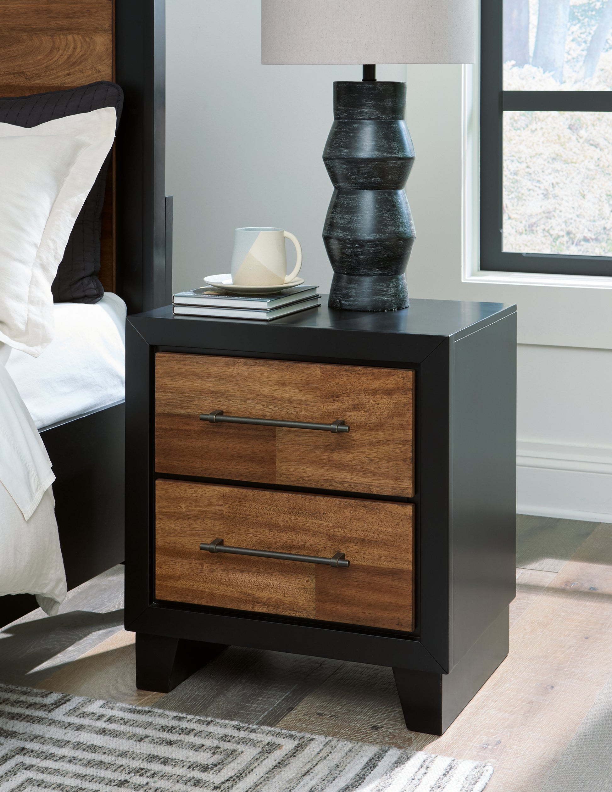 Orange Furniture Outlet - Ashley Furniture - Kraeburn Bedroom - Five Drawer Chest / Brown/Black - B496-46
