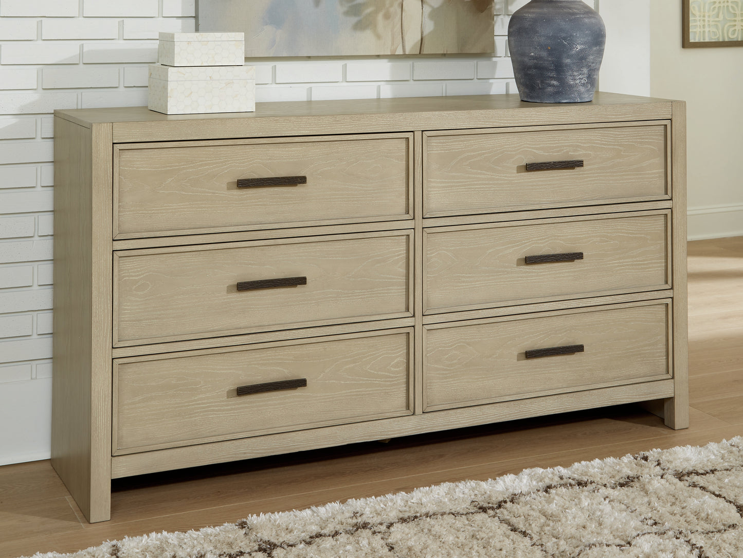 Orange Furniture Outlet - Ashley Furniture - Calmoro Bedroom - Dresser / Gray - B602-31