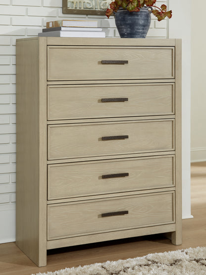 Orange Furniture Outlet - Ashley Furniture - Calmoro Bedroom - Five Drawer Chest / Gray - B602-46