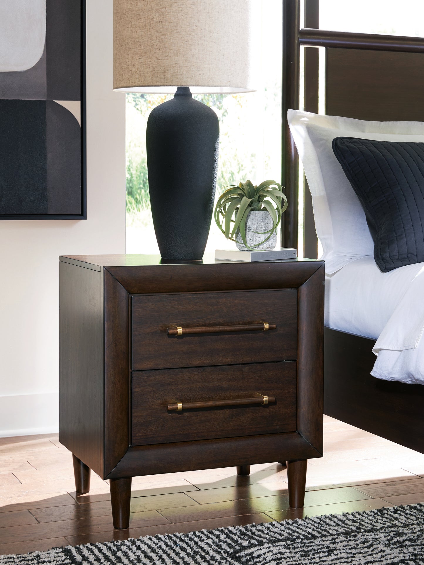 Orange Furniture Outlet - Ashley Furniture - Dantenton Bedroom - Two Drawer Night Stand - B611-92