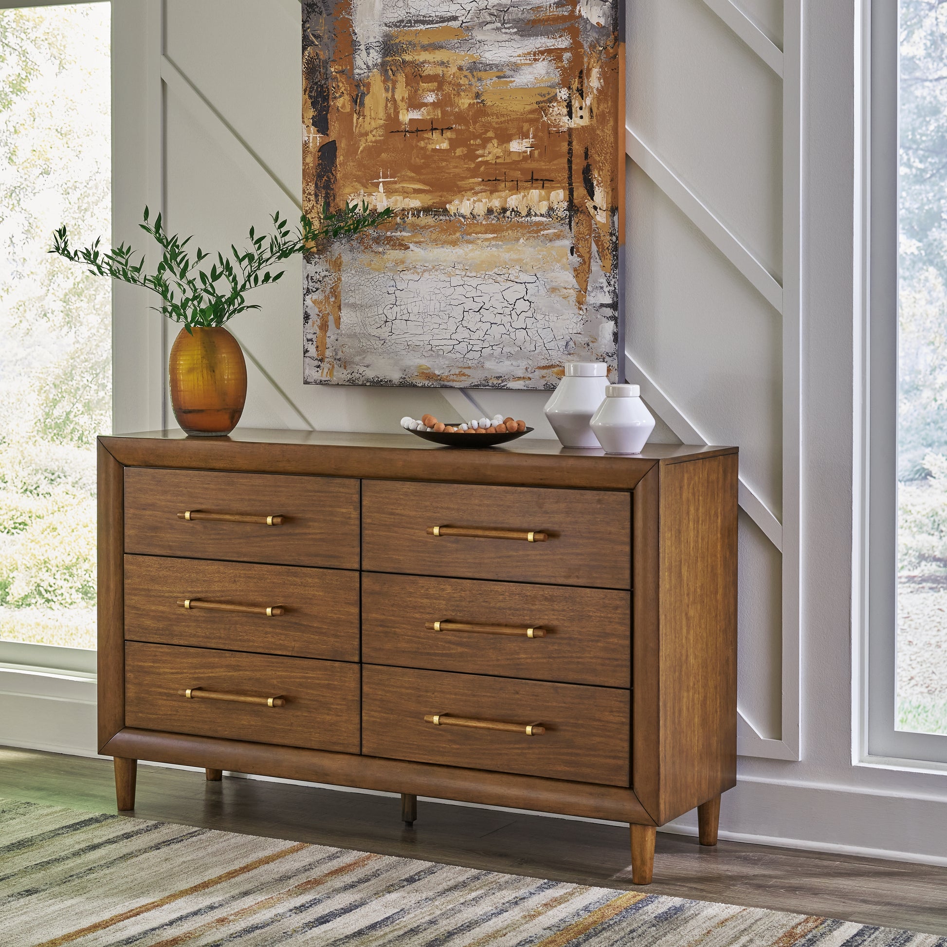 Orange Furniture Outlet - Ashley Furniture - Lyncott Bedroom - Two Drawer Night Stand / Brown - B615-92