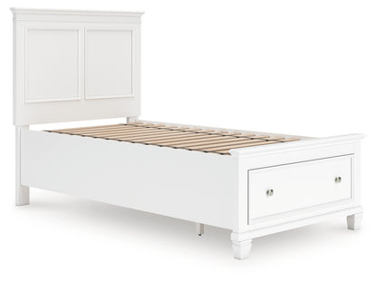 Orange Furniture Outlet - Ashley Furniture - Fortman Bedroom - Twin Panel Storage Bed / White - B680B24
