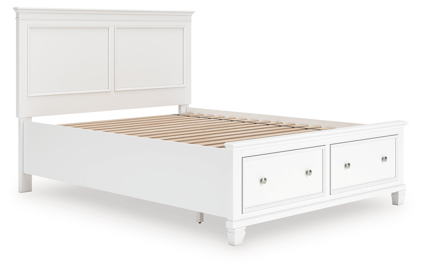 Orange Furniture Outlet - Ashley Furniture - Fortman Bedroom - Queen Panel Storage Bed / White - B680B20
