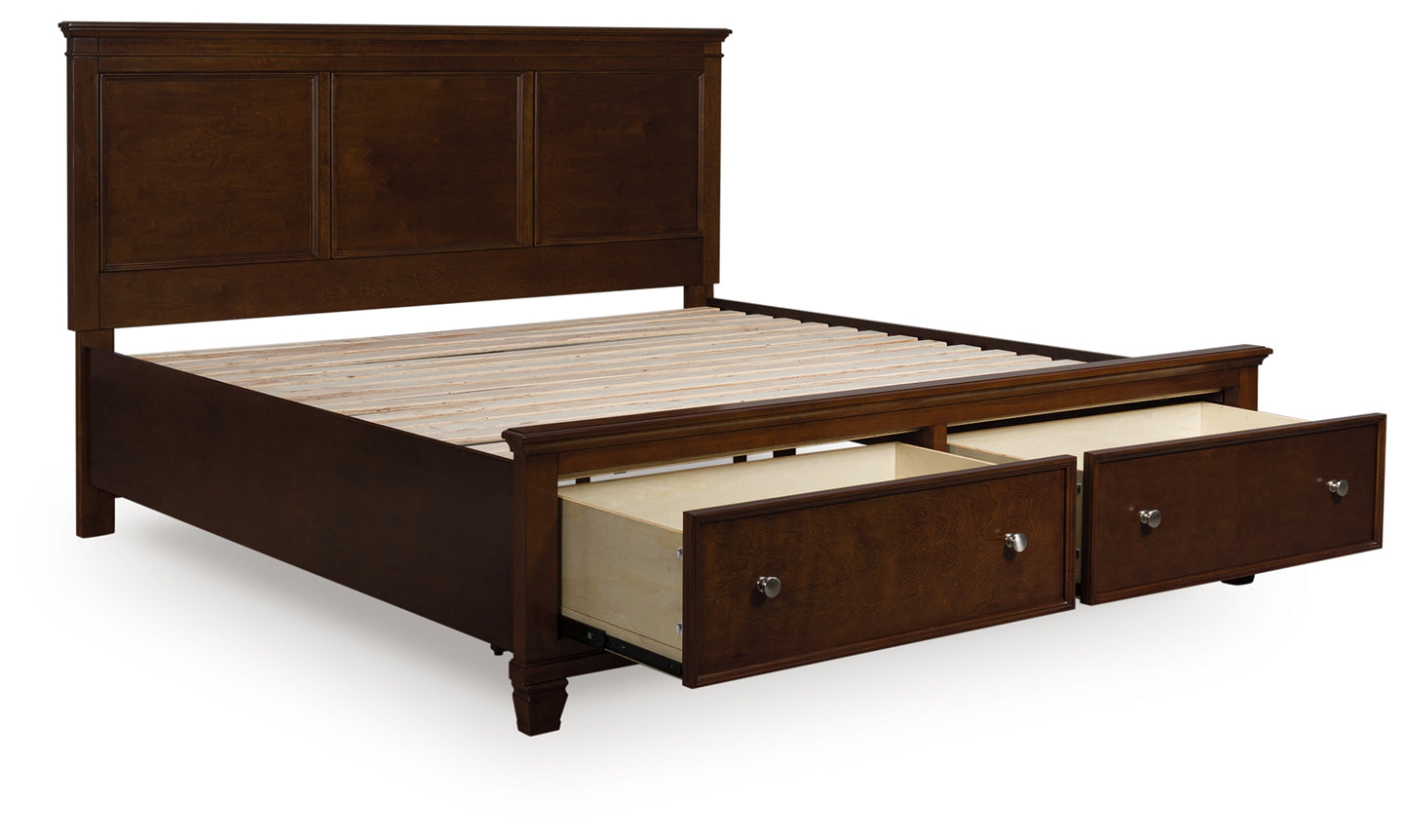 Orange Furniture Outlet - Ashley Furniture - Danabrin Bedroom - King Panel Storage Bed / Brown - B685B18