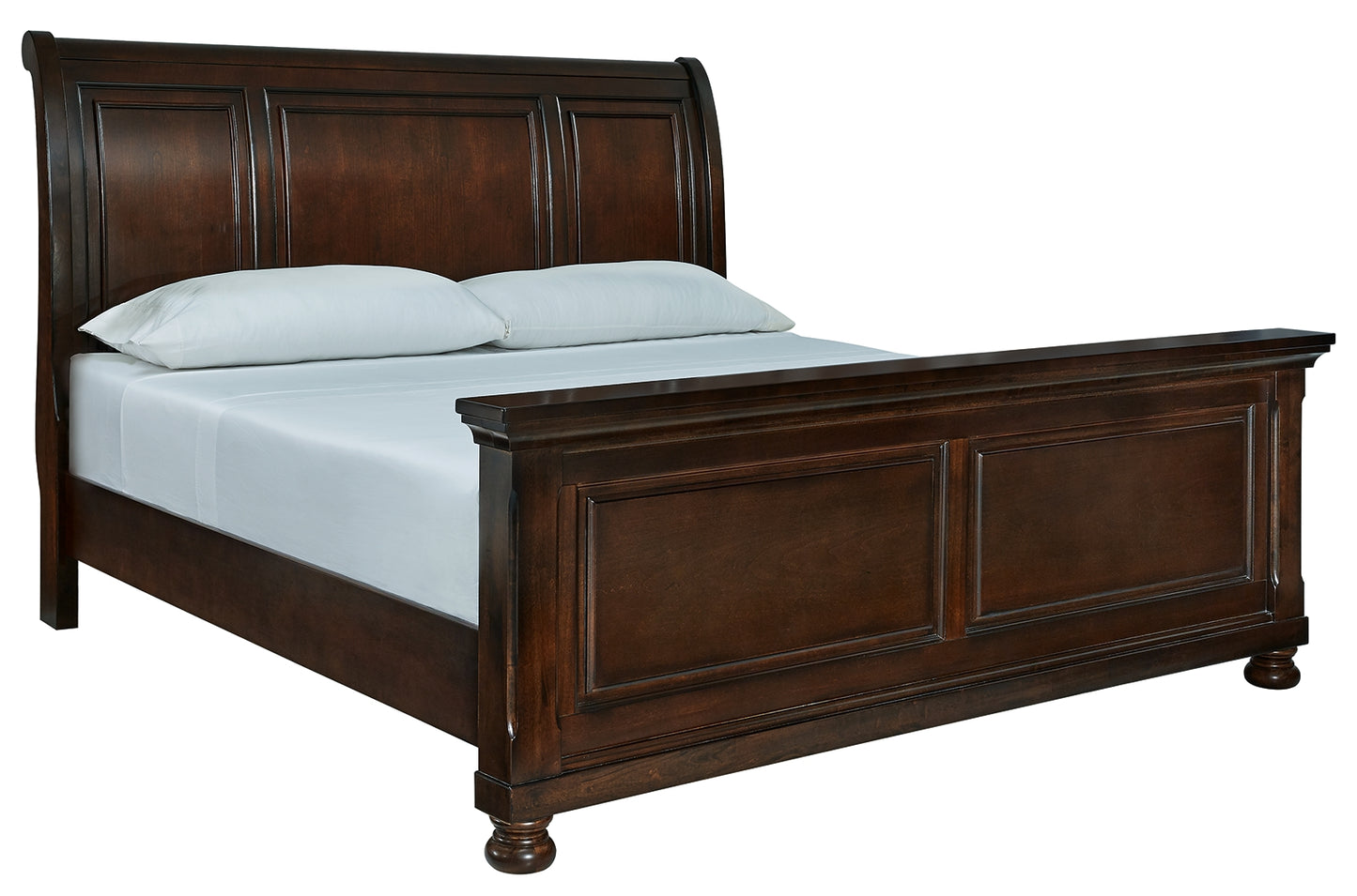 Orange Furniture Outlet - Ashley Furniture - Porter Bedroom - California King Sleigh Bed / Rustic Brown - B697B50
