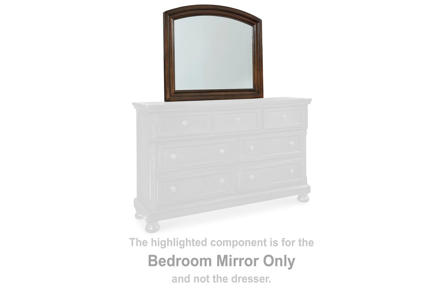 Orange Furniture Outlet - Ashley Furniture - Porter Bedroom - Bedroom Mirror / Rustic Brown - B697-36