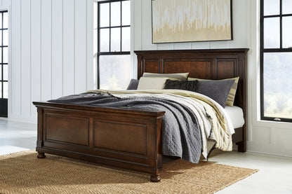 Orange Furniture Outlet - Ashley Furniture - Porter Bedroom - King Panel Bed / Rustic Brown - B697B11