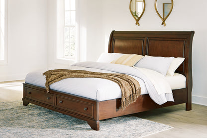 Orange Furniture Outlet - Ashley Furniture - Trellington Bedroom - Queen Sleigh Storage Bed / Brown - B716B1