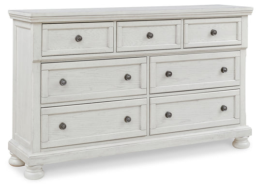 Orange Furniture Outlet - Ashley Furniture - Robbinsdale Bedroom - King Panel Storage Bed / Antique White - B742B25