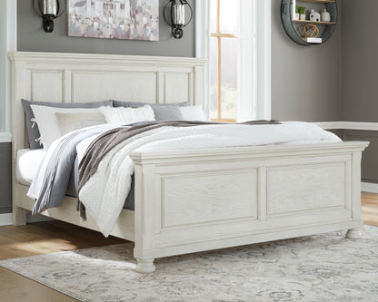 Orange Furniture Outlet - Ashley Furniture - Robbinsdale Bedroom - California King Panel Bed / Antique White - B742B7