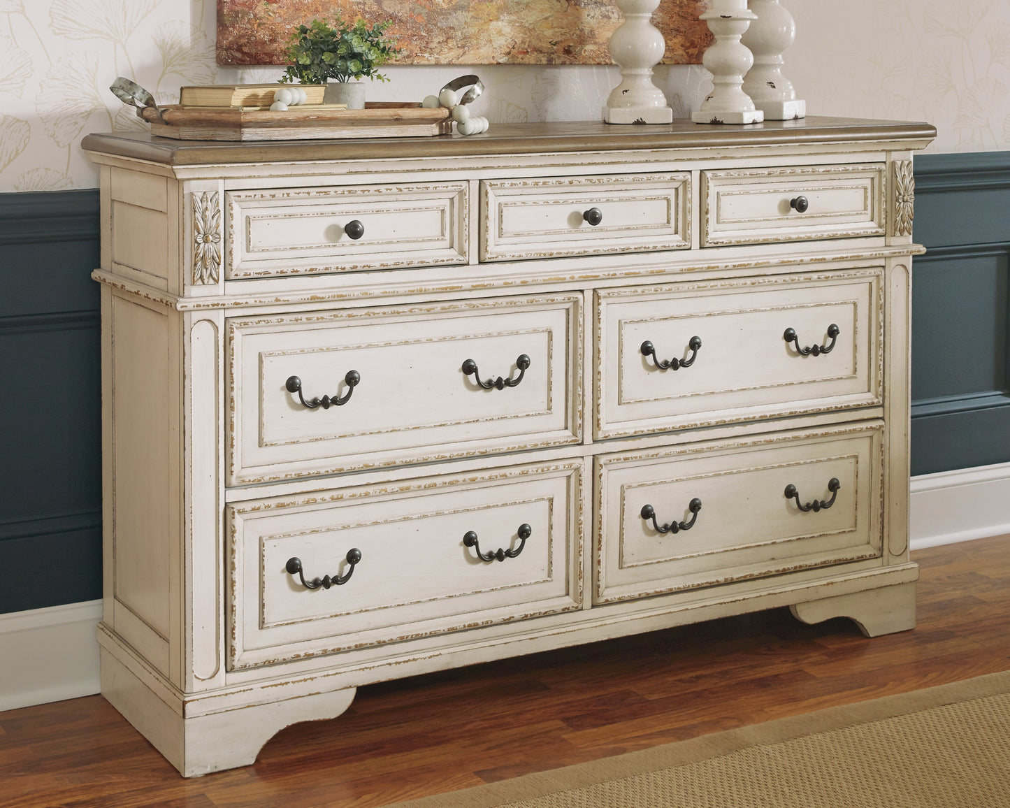 Orange Furniture Outlet - Ashley Furniture - Realyn Bedroom - Dresser / Two-tone - B743-31