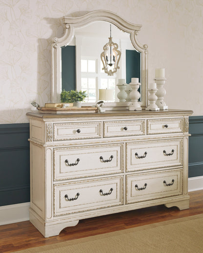 Orange Furniture Outlet - Ashley Furniture - Realyn Bedroom - Dresser and Mirror / Two-tone - B743B1