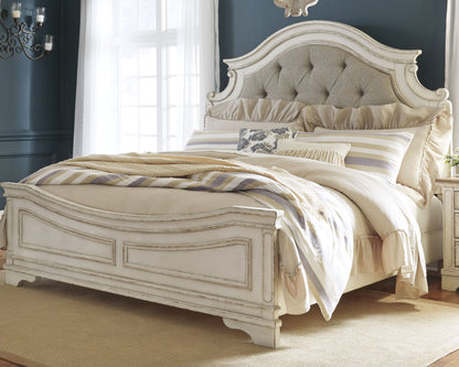 Orange Furniture Outlet - Ashley Furniture - Realyn Bedroom - California King Upholstered Storage Bed / Two-tone - B743B21
