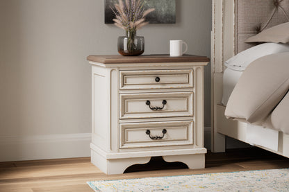 Orange Furniture Outlet - Ashley Furniture - Realyn Bedroom - Three Drawer Night Stand / Two-tone - B743-93