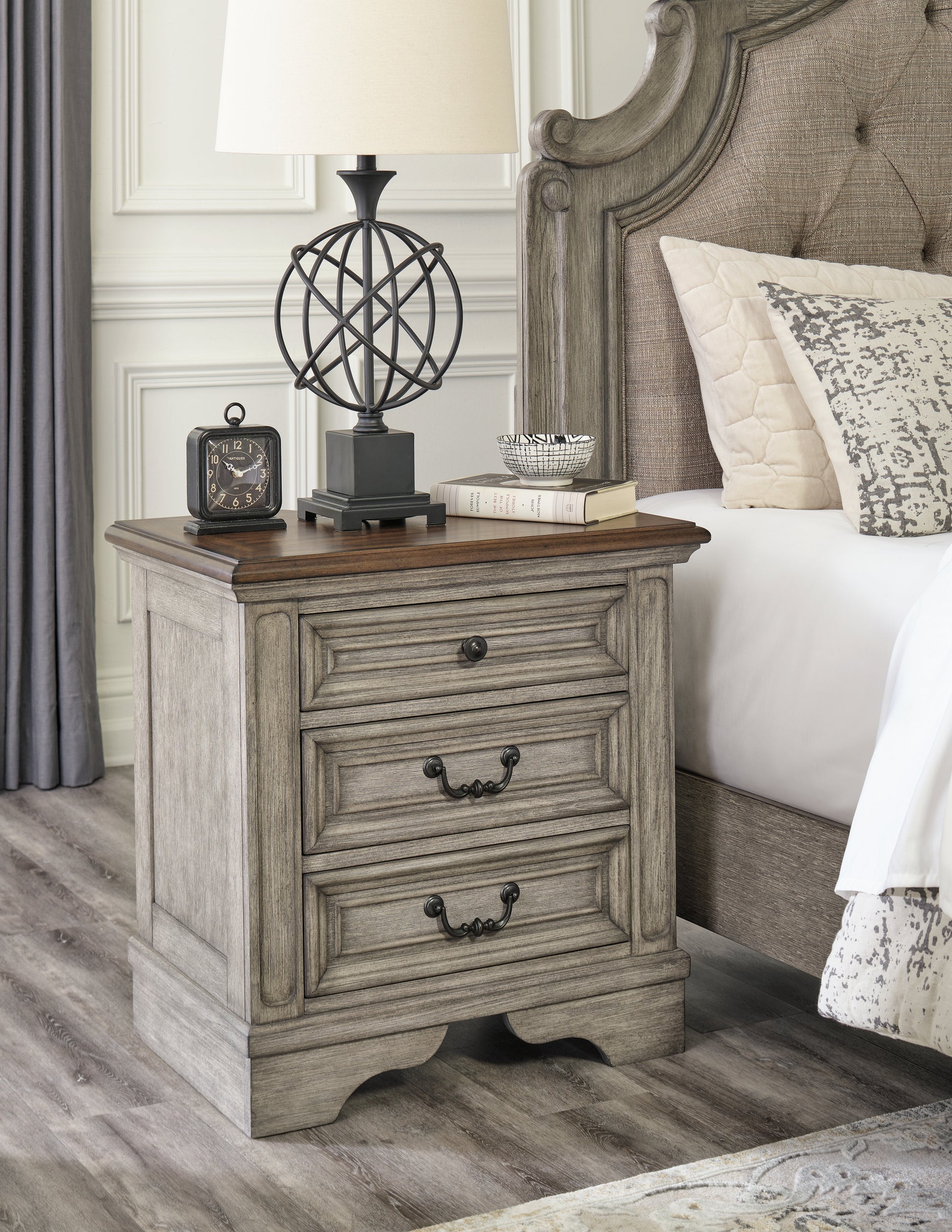 Orange Furniture Outlet - Ashley Furniture - Lodenbay Bedroom - Five Drawer Chest / Antique Gray/Brown - B751-46
