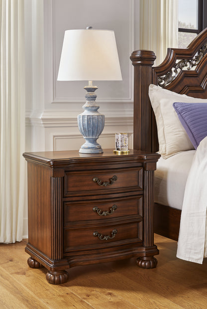 Orange Furniture Outlet - Ashley Furniture - Lavinton Bedroom - Three Drawer Night Stand / Brown - B764-93