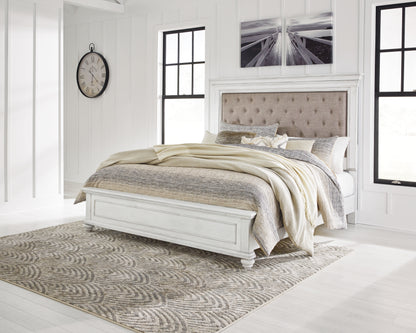 Orange Furniture Outlet - Ashley Furniture - Kanwyn Bedroom - California King Panel Bed / Whitewash - B777B13