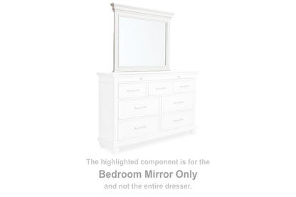 Orange Furniture Outlet - Ashley Furniture - Kanwyn Bedroom - Bedroom Mirror / Whitewash - B777-36