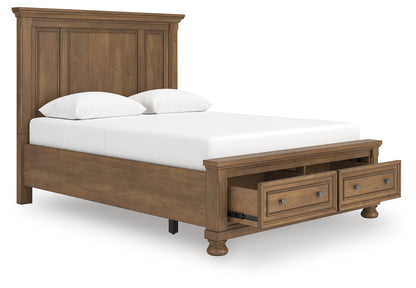 Orange Furniture Outlet - Ashley Furniture - Feddinger Bedroom - Queen Panel Storage Bed / Medium Brown - PCB779B11