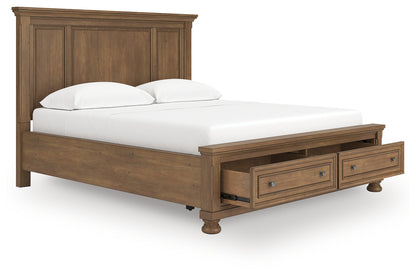 Orange Furniture Outlet - Ashley Furniture - Feddinger Bedroom - California King Panel Storage Bed / Medium Brown - PCB779B13