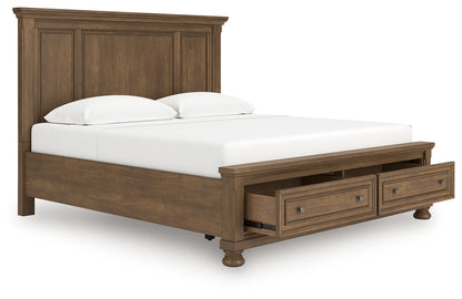 Orange Furniture Outlet - Ashley Furniture - Feddinger Bedroom - King Panel Storage Bed / Medium Brown - PCB779B12