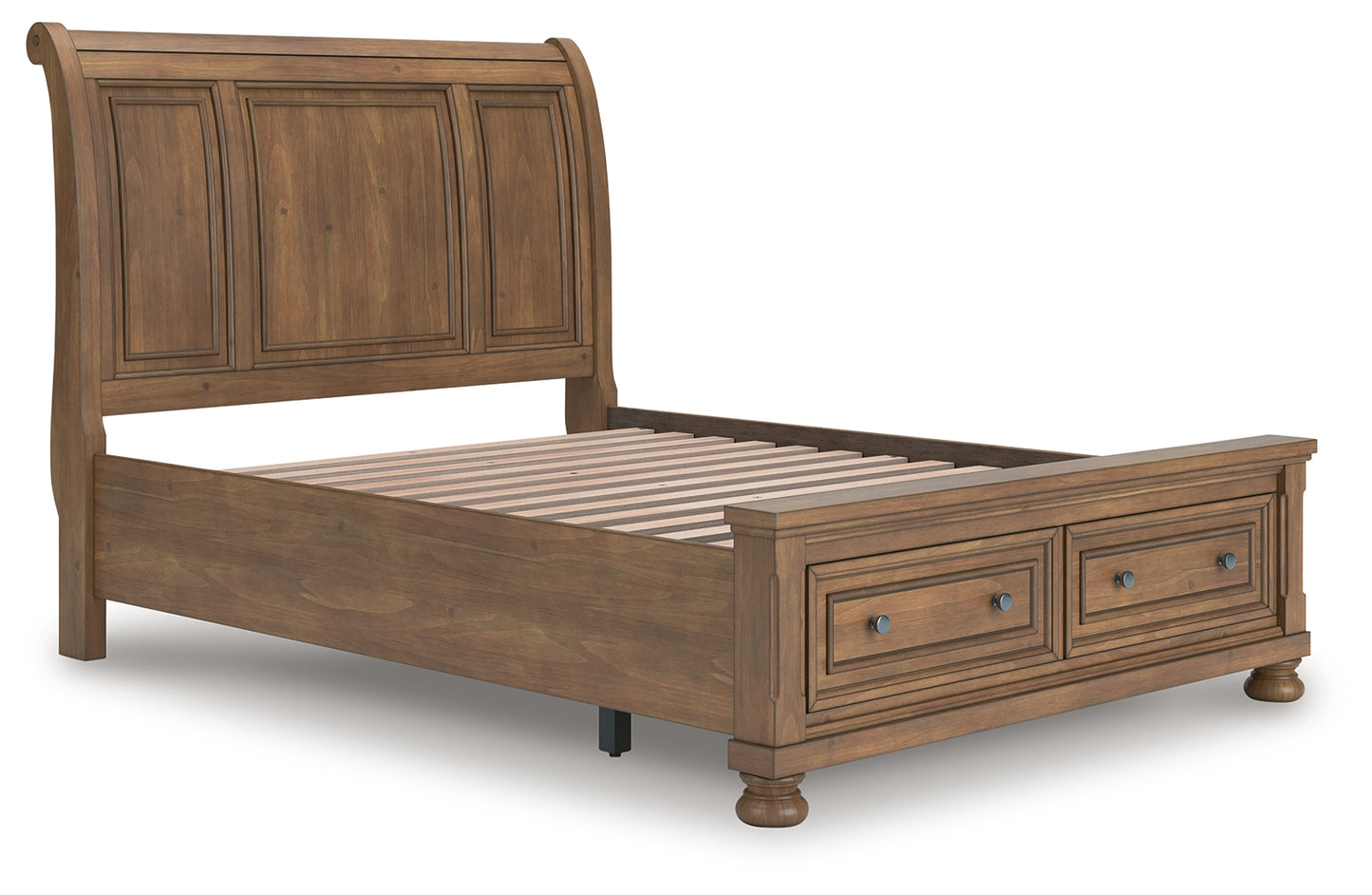 Orange Furniture Outlet - Ashley Furniture - Feddinger Bedroom - Queen Storage Sleigh Bed / Medium Brown - PCB779B4