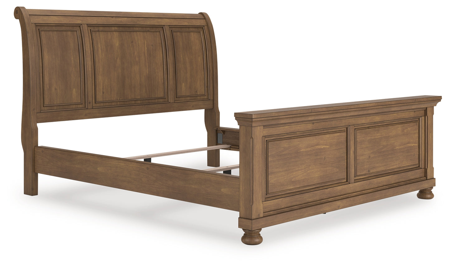 Orange Furniture Outlet - Ashley Furniture - Feddinger Bedroom - California King Sleigh Bed / Medium Brown - PCB779B16