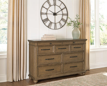 Orange Furniture Outlet - Ashley Furniture - Karallin Bedroom - Dresser / Medium Brown - PCB782-31